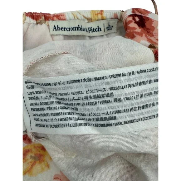 Abercrombie Flirty Romantic Floral Button Front Tie-Strap Feminine Crop Top Cami - Picture 11 of 13